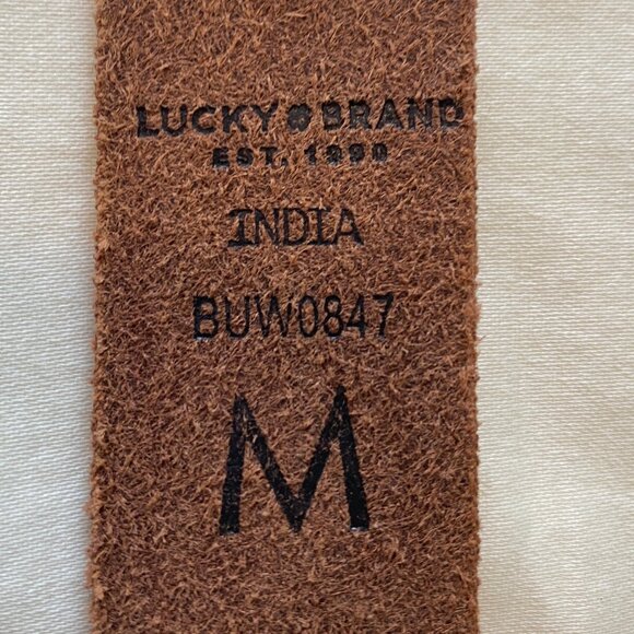 Lucky Brand New Without Tags Tan Beaded Belt M 😍 - Picture 6 of 10